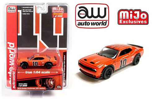 Auto World 1:64 Mijo Exclusive 2019 Dodge Challenger SRT Hellcat Custom Orange Limited 3,000 Pieces
